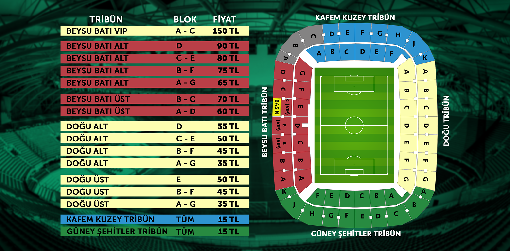Y. Kayserispor maçı biletleri satışa çıkıyor