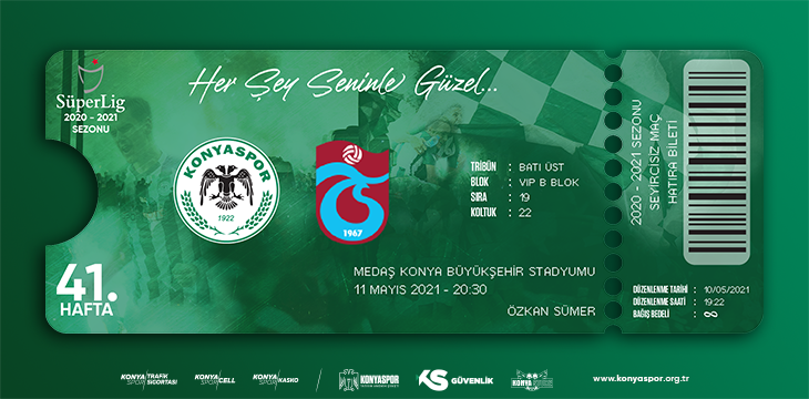 Trabzonspor Maçı Hatıra Biletleri Satışta