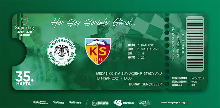 Ittifak Holding Konyaspor Resmi Internet Sitesi Hk Kayserispor Maci Hatira Biletleri Satista