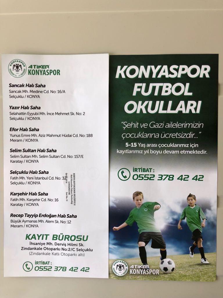 Futbol Okullarımız için tanıtım standları açıldı