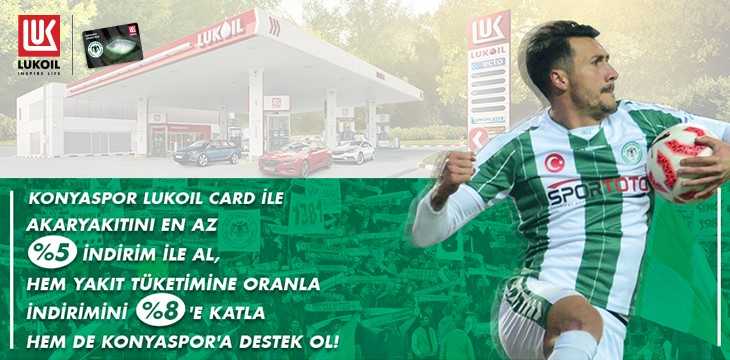 Artık KONYASPOR LUKOIL CARD’LI takımının LUKOIL kartı ile akaryakıt alımlarında en az %5 indirim kazanıyor!